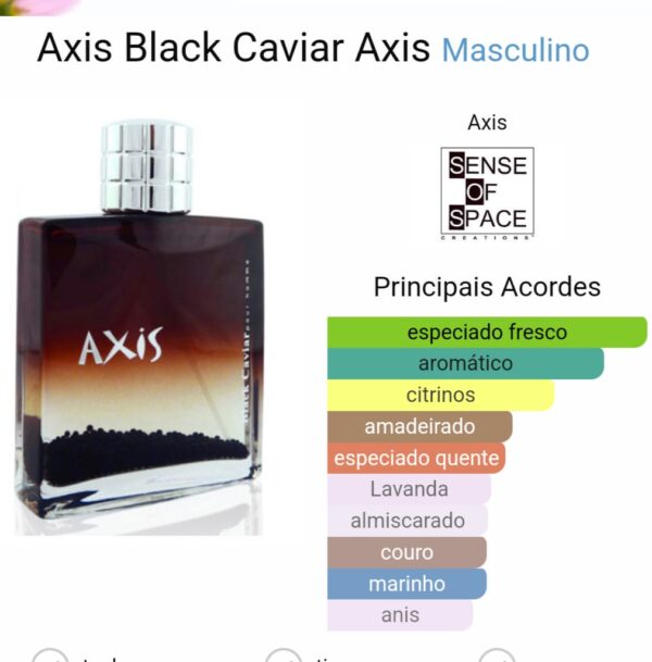 Axis Black Caviar Pour Homme Eau de Toilette Masculino - Image 3