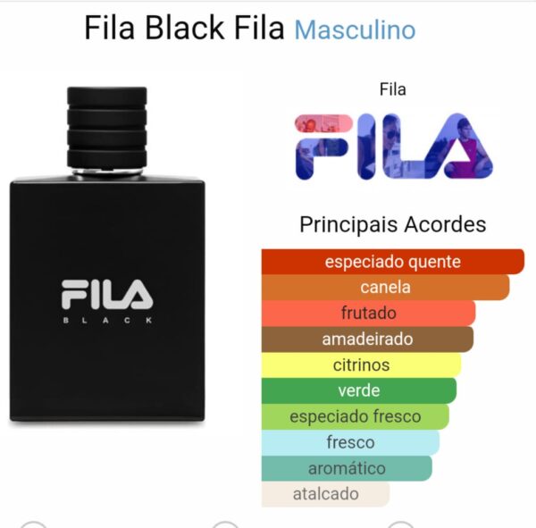Fila Black Eau de Toilette Masculino - Image 3