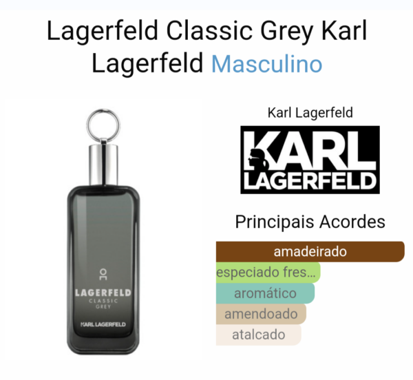 LAGERFELD CLASSIC GREY EAU de TOILETTE MASCULINO - Image 3