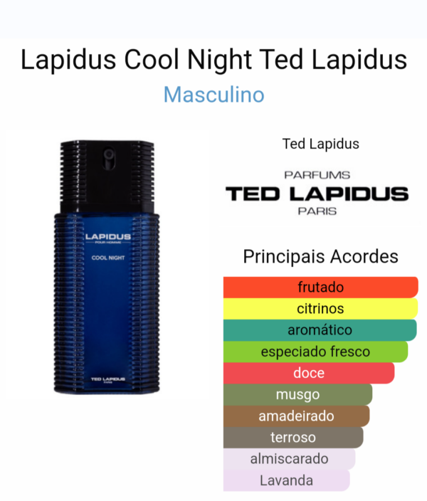 LAPIDUS POUR HOMME COOL NIGHT Eau de Parfum Masculino - Image 4